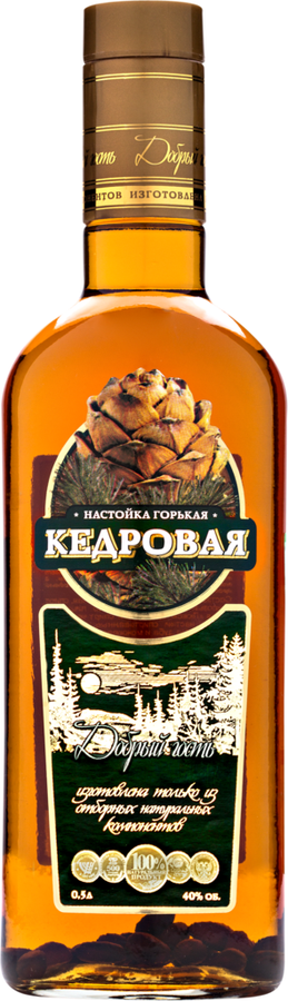 Настойка ДОБРЫЙ ГОСТЬ Кедровая горькая, 40%