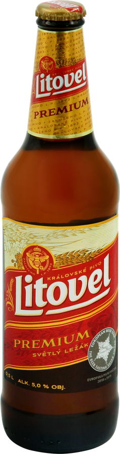 Пиво светлое LITOVEL Premium фильтрованное пастеризованное 5%