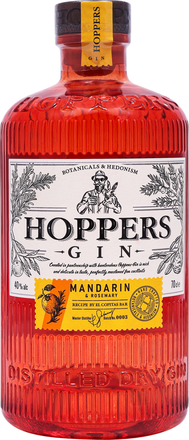 Джин HOPPERS Mandarin & Rosemary Мандарин и Розмарин сухой дистиллированный 40%