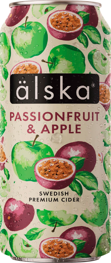Сидр фруктовый ALSKA со вкусом яблока и маракуйи 4%